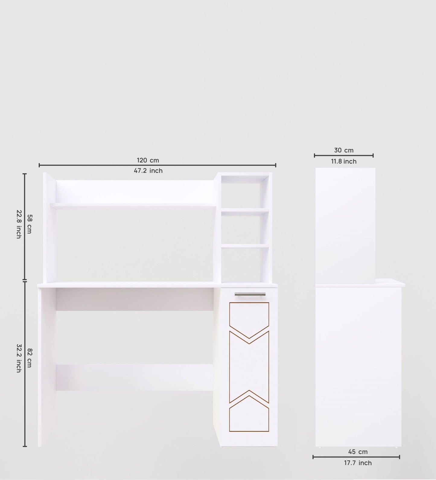 SPYDERCRAFT Matte Finish Liard Study Table| Color: White| Do-It-Yourself Product