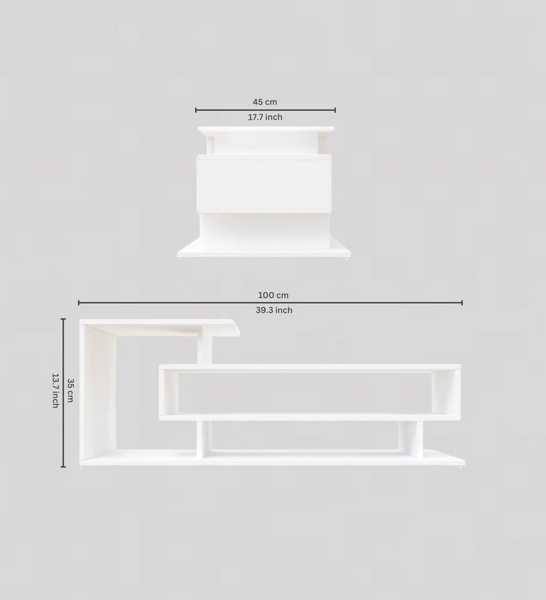 Spydercraft Matte Finish Arbor Coffee Table| Color: White| Do- It-Yourself Product