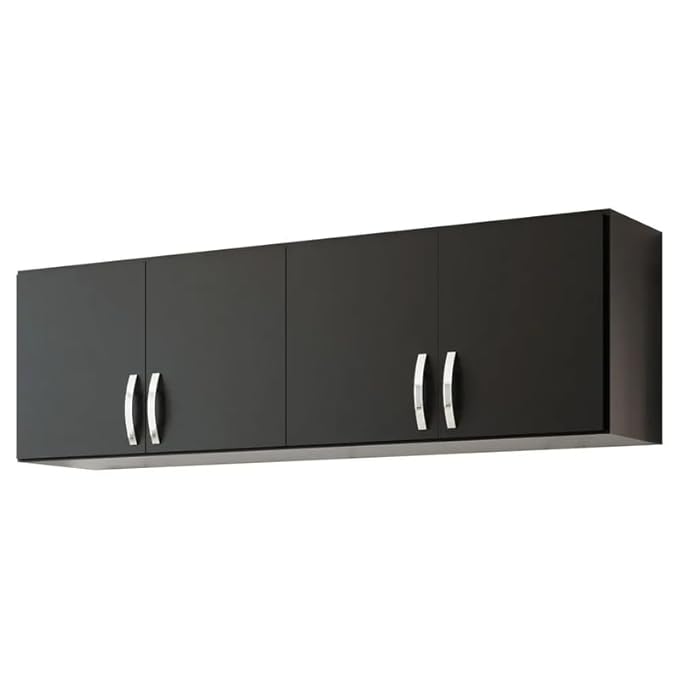 SPYDER CRAFT Engineered Wood Matte Finish EA120 Wall Mounted Kitchen Cabinet Multi-Purpose Cabinet for Kitchen| Living Room & Bedroom Color: Black || Assembly -DIY (Do-It-Yourself)