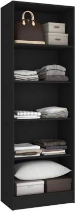 Spyder Craft Multipurpose 2 Door Wardrobe with Shelf, Wardrobe for Various Rooms Engineered Wood 2 Door Wardrobe  (Finish Color - Black-2, DIY(Do-It-Yourself))