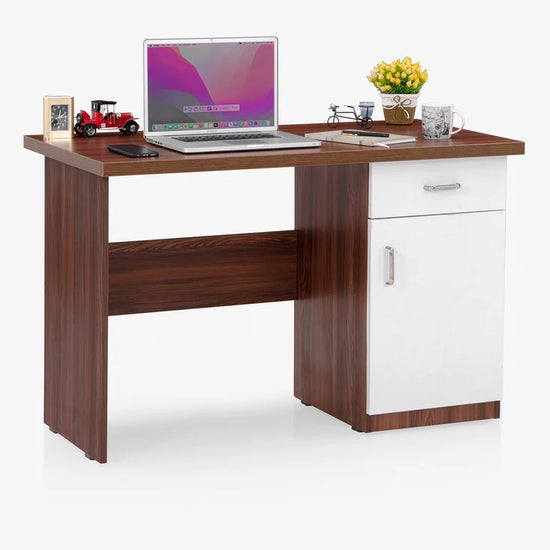 Spyder Craft Strongman Classic Desk with Storage Brown - White