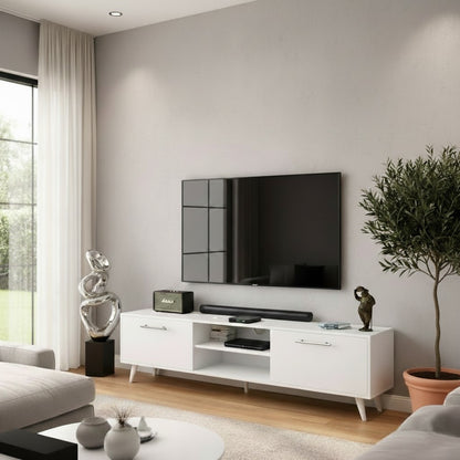 SPYDERCRAFT Matte Finish M5 TV Cabinet| Color: White| Do-It-Yourself Product