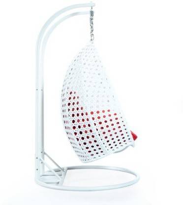 SPYDER CRAFT Double Seater Swing With Stand For Adult Iron Large Swing  (White, Red, DIY(Do-It-Yourself))