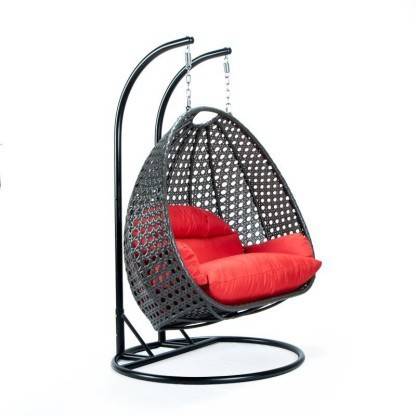 SPYDER CRAFT Double Seater Swing With Stand For Adult Iron Hammock  (Black, Red, DIY(Do-It-Yourself))