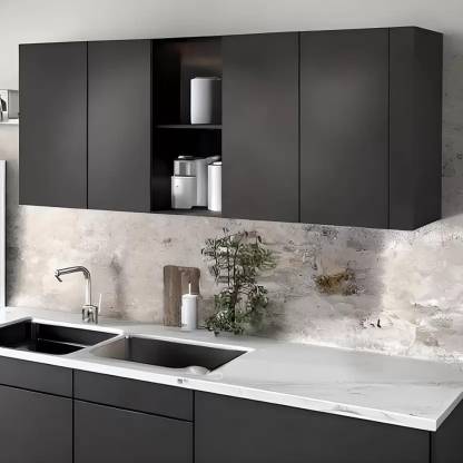 Spyder Craft Wall Mounted Engineered Wood Kitchen Cabinet Engineered Wood Kitchen Cabinet  (Finish Color - Black, DIY(Do-It-Yourself))