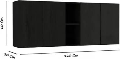 Spyder Craft Wall Mounted Engineered Wood Kitchen Cabinet Engineered Wood Kitchen Cabinet  (Finish Color - Black, DIY(Do-It-Yourself))