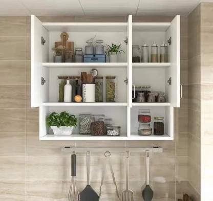 Spyder Craft Wall Mounted Engineered Wood Kitchen Cabinet Engineered Wood Kitchen Cabinet  (Finish Color - White, DIY(Do-It-Yourself))
