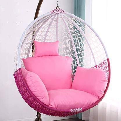 Spyder Craft Swing Chair with Stand And Cushion For Adult Iron Hammock  (White, Pink, DIY(Do-It-Yourself))