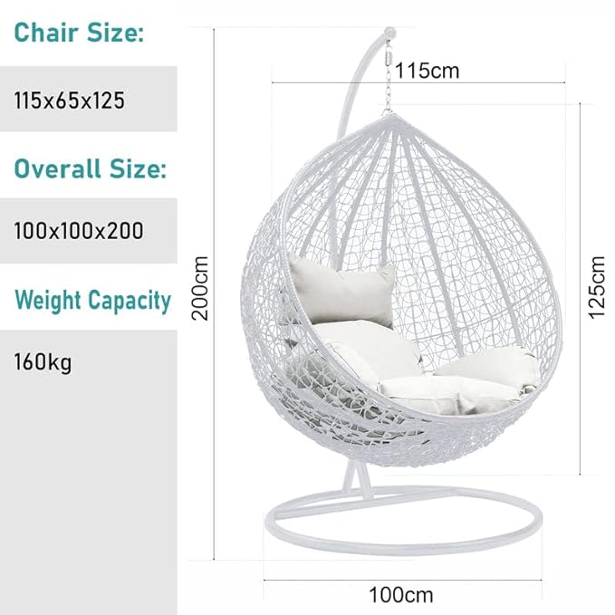 Spyder Craft  Single Seater Swing Chair withStand For Adult Iron Hammock  (White, DIY(Do-It-Yourself))