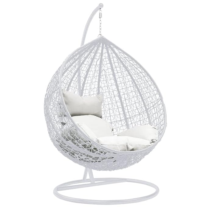 Spyder Craft  Single Seater Swing Chair withStand For Adult Iron Hammock  (White, DIY(Do-It-Yourself))