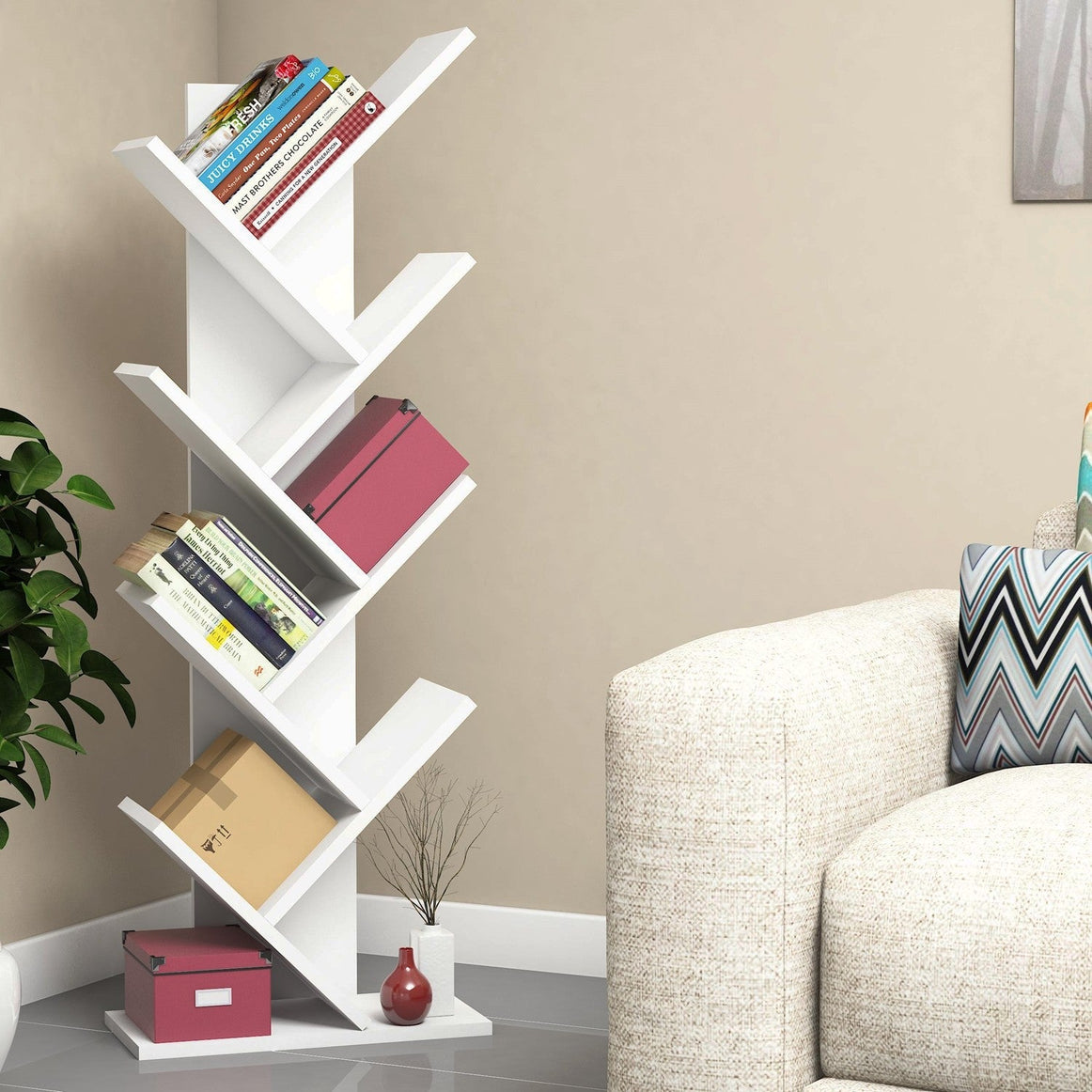 Spyder Craft Bookshelf  - White
