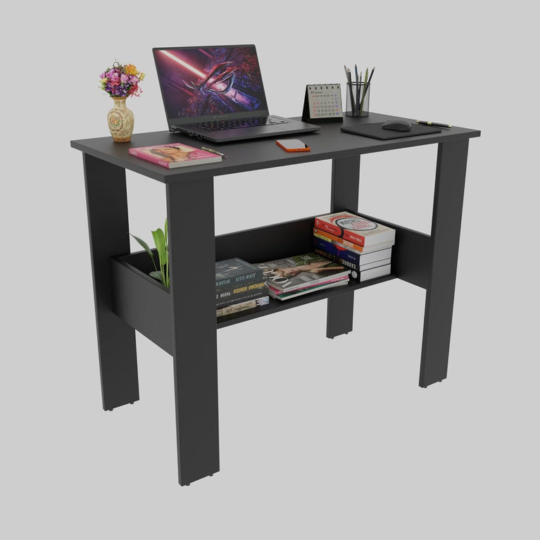 SPYDER CRAFT Genesis Engineering Wood Modern Office Desk Study Table Computer Table for Office Work from Home Kids Study Room Workstation Color-Black