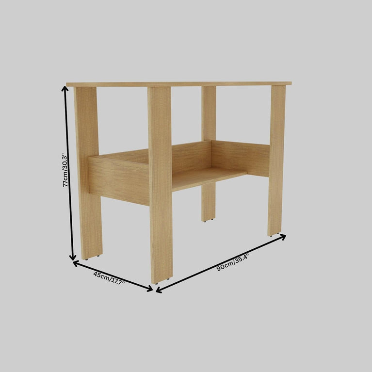 SPYDER CRAFT Genesis Engineering Wood Modern Office Desk Study Table Computer Table for Office Work from Home Kids Study Room Workstation Color-Oak