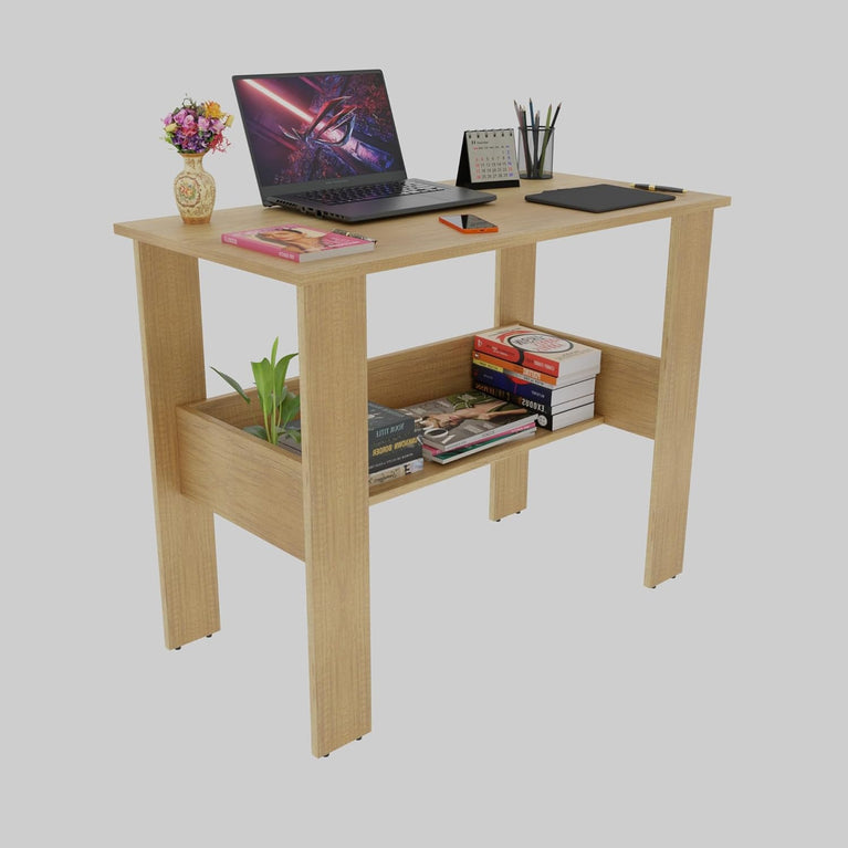 SPYDER CRAFT Genesis Engineering Wood Modern Office Desk Study Table Computer Table for Office Work from Home Kids Study Room Workstation Color-Oak
