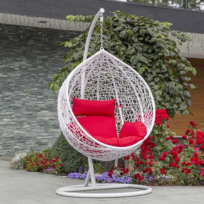 Spyder Craft Swing Chair with Stand And Cushion For Adult Iron Hammock (Purple, DIY(Do-It-Yourself))