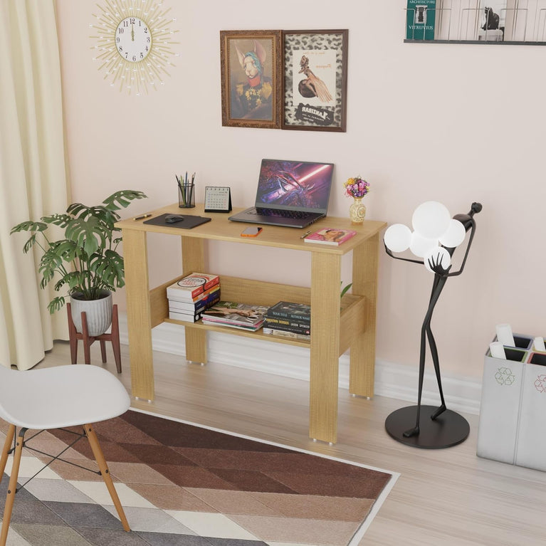 SPYDER CRAFT Genesis Engineering Wood Modern Office Desk Study Table Computer Table for Office Work from Home Kids Study Room Workstation Color-Oak