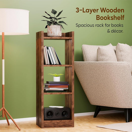 Spydercraft Modern Multi-Purpose Wooden Bookshelf / Storage Unit| Color: Noce Lyon