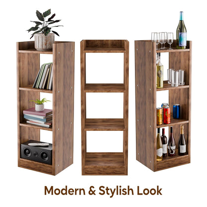 Spydercraft Modern Multi-Purpose Wooden Bookshelf / Storage Unit| Color: Noce Lyon