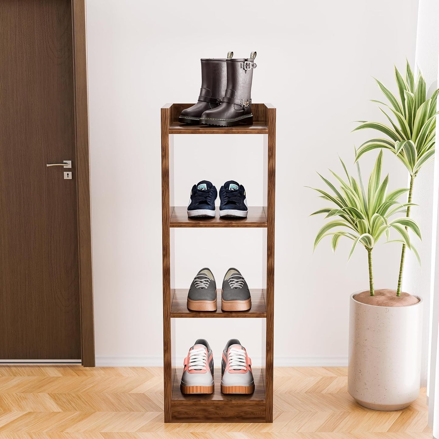 Spydercraft Modern Multi-Purpose Wooden Bookshelf / Storage Unit| Color: Noce Lyon
