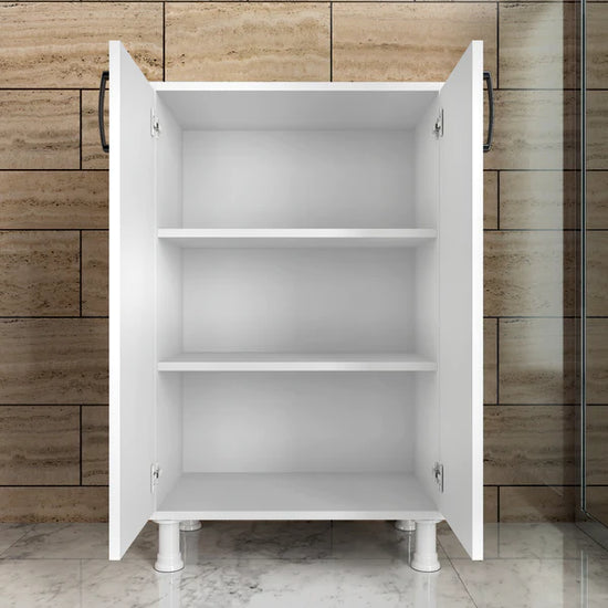 Spyder Craft F3 Multi-Purpose Cabinet with 2 Doors and 3 Shelves Bathroom Pantry Kitchen Cabinet White M8
