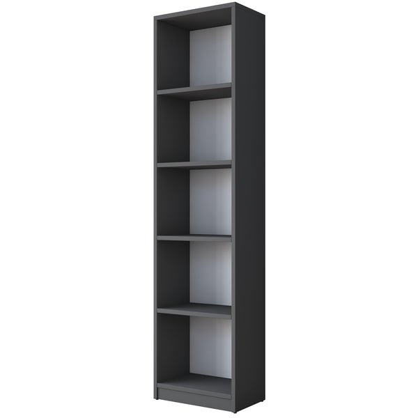 Spyder Craft HC111 Bookcase Study Room with 5 Shelves Library Modern Wall Shelf Anthracite