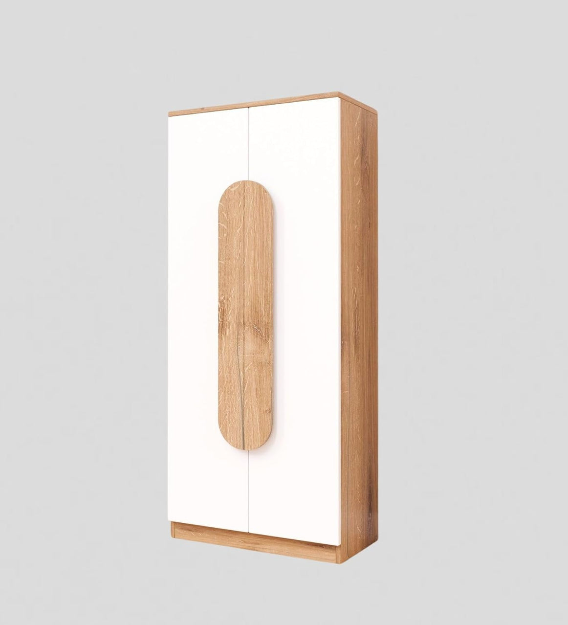 Spydercraft Novarc White And Oak 2-Door Wardrobe – Elegant & Functional Storage for Modern Homes