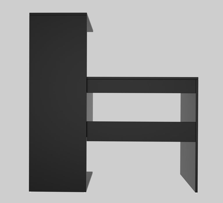 Spydercraft Tulip Study Table | Modern Study & Office Desk with Open Storage Shelves | Engineered Wood Writing Table for Home & Office