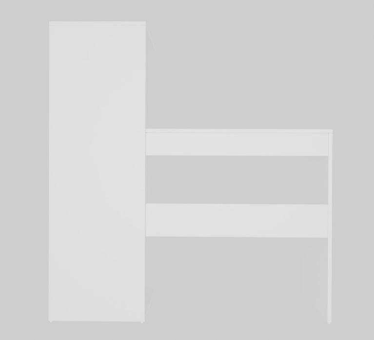 Spydercraft Tulip Study Table | Modern Study & Office Desk with Open Storage | Engineered Wood Writing Table | White Finish