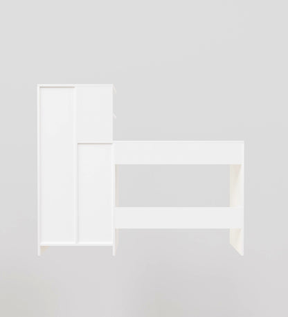 Spydercraft Matte Finish Dyna Study Table| Color:  White| Do-It-Yourself Product