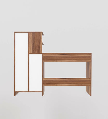 Spydercraft Matte Finish Dyna Study Table| Color: Noce Lyon and White| Do-It-Yourself Product