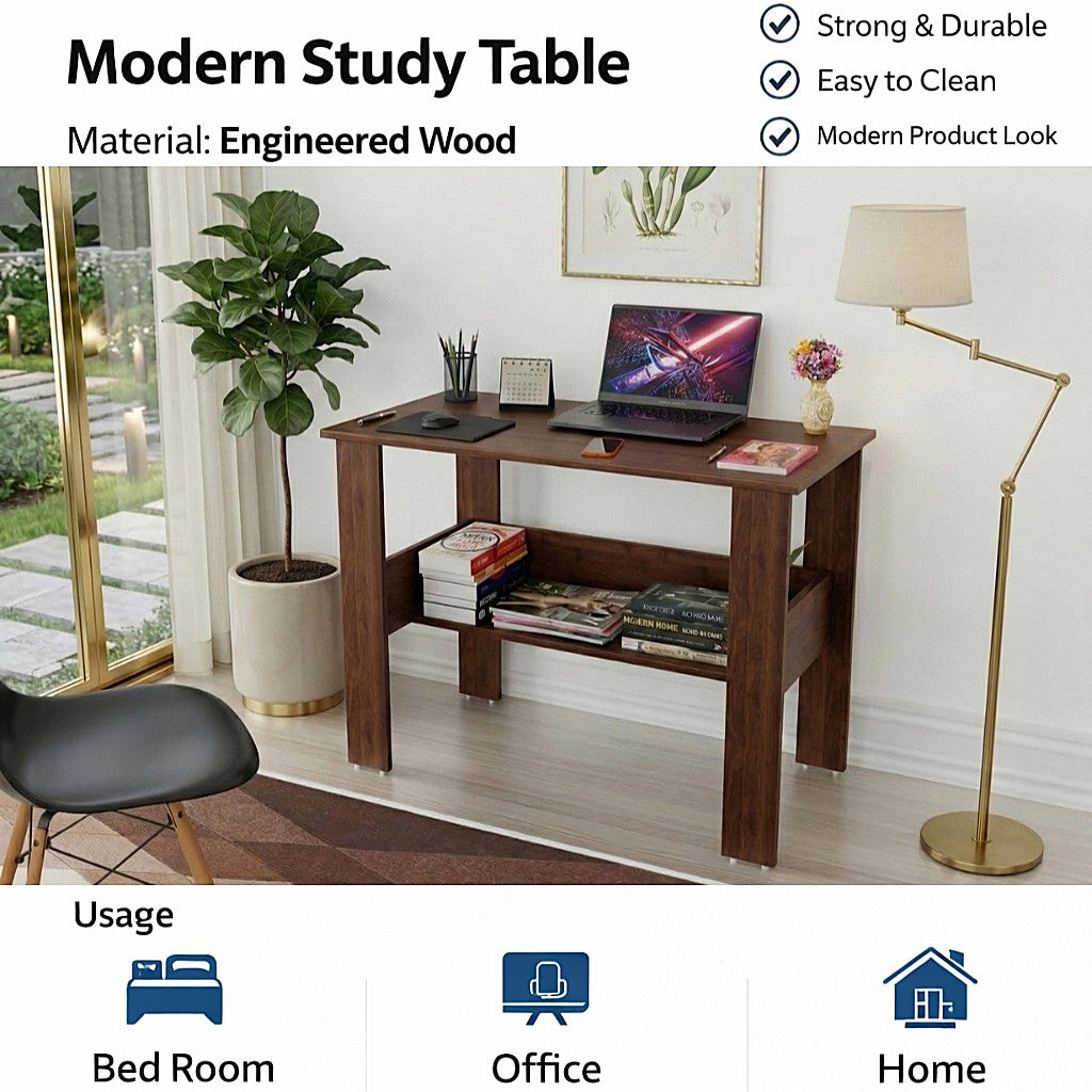 SPYDER CRAFT Genesis Engineering Wood Modern Office Desk Study Table Computer Table for Office Work from Home Kids Study Room Workstation Color -Columbian