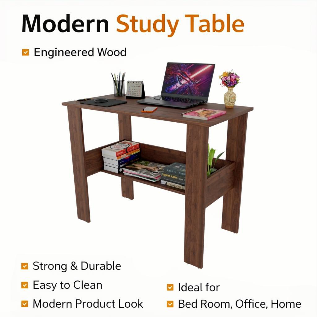 SPYDER CRAFT Genesis Engineering Wood Modern Office Desk Study Table Computer Table for Office Work from Home Kids Study Room Workstation Color -Columbian