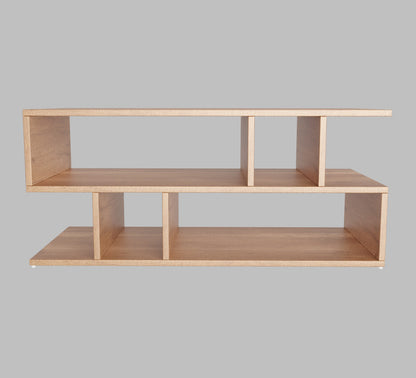 SPYDER CRAFT Zig Zag Multipurpose Coffee Table, Nesting Center Table, Round Leisure Table, Suitable for Bedside/Hallway/Living Room (Finish Color - Canyon Oak, DIY(Do-It-Yourself))