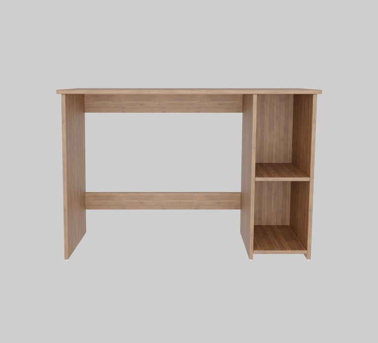 Spydercraft Orchid Study Table | Modern Study & Office Desk with Open Storage Shelves | Engineered Wood Writing Table for Home & Office | Noce Lyon Finish