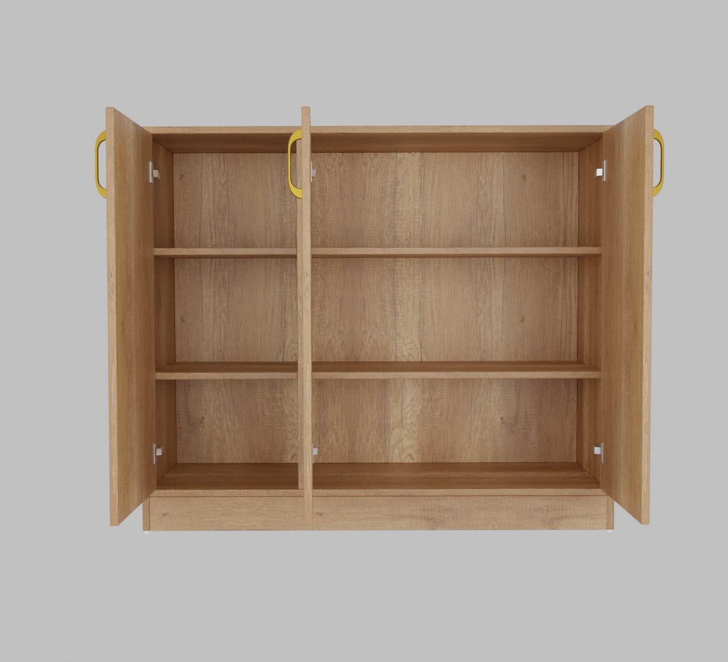 Spydercraft Accent Modern Storage Cabinet with Matte Finish and Premium Metal Handles| Color: Canyon Oak| Multipurpose Cabinet