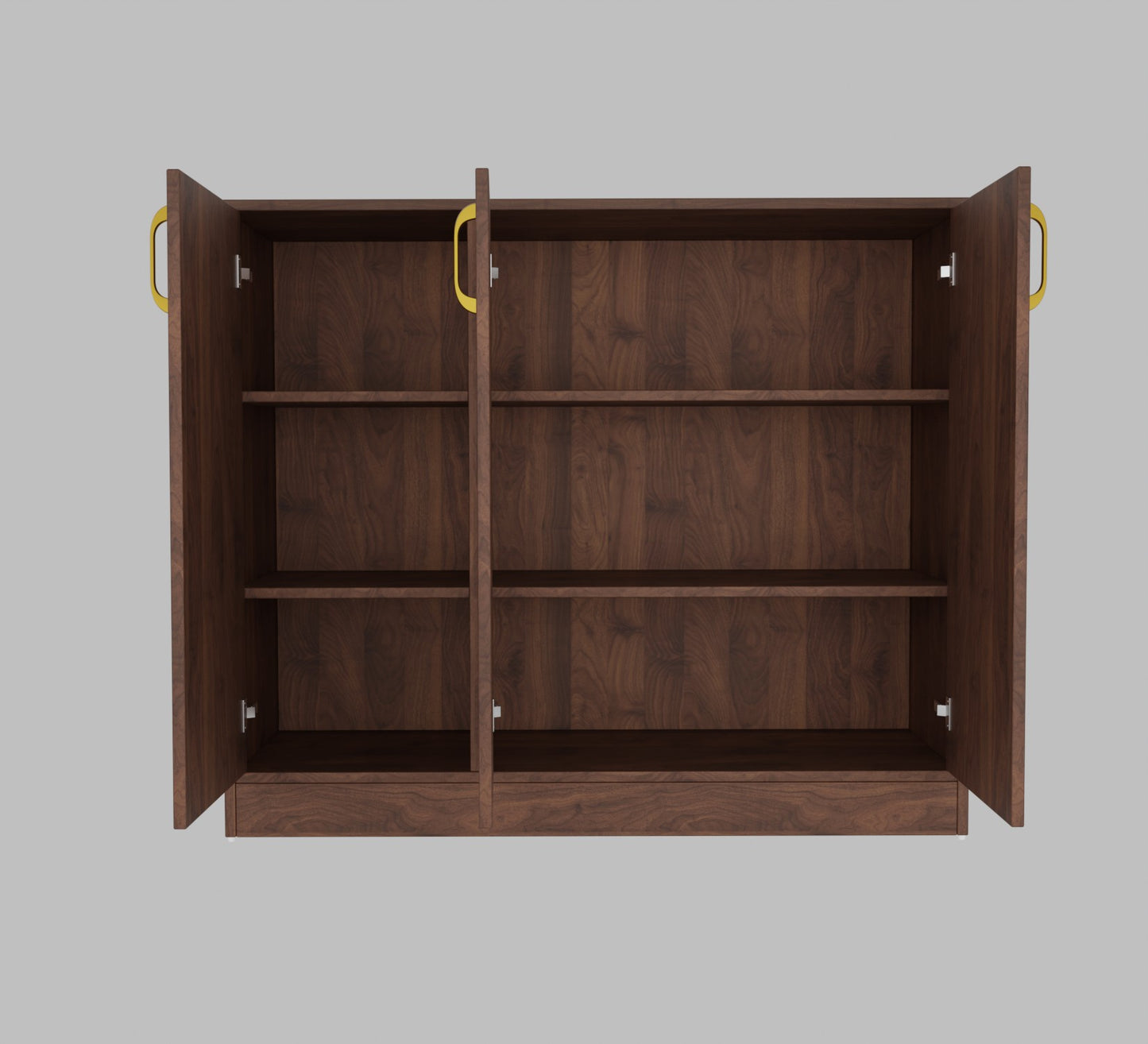 Spydercraft Accent Modern Storage Cabinet with Matte Finish and Premium Metal Handles| Color: Columbian Walnut| Multipurpose Cabinet