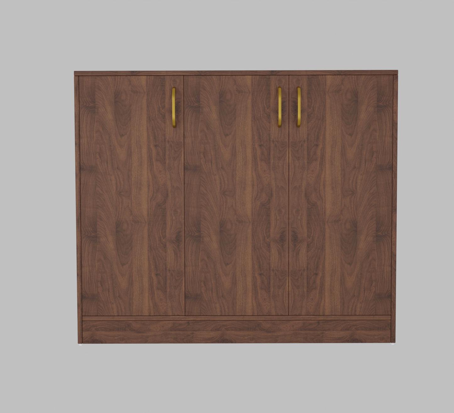 Spydercraft Accent Modern Storage Cabinet with Matte Finish and Premium Metal Handles| Color: Columbian Walnut| Multipurpose Cabinet