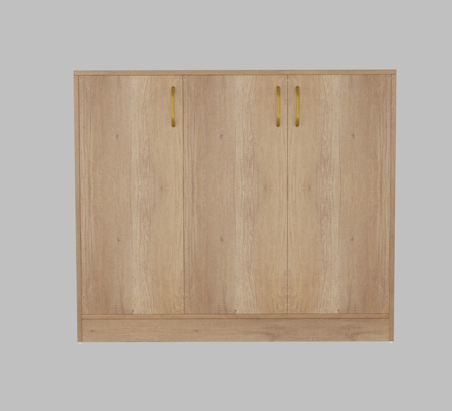 Spydercraft Accent Modern Storage Cabinet with Matte Finish and Premium Metal Handles| Color: Canyon Oak| Multipurpose Cabinet