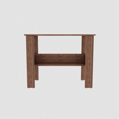 SPYDER CRAFT Genesis Engineered Wood Study Table with Storage Shelf in Columbian Walnut Finish | Modern Computer Desk for Home & Office