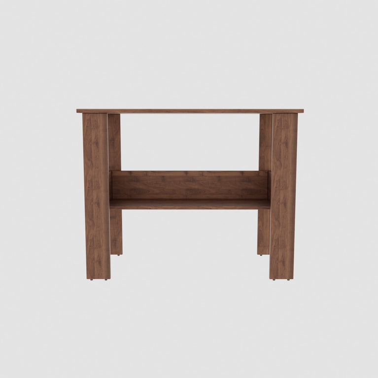 SPYDER CRAFT Genesis Engineered Wood Study Table with Storage Shelf in Columbian Walnut Finish | Modern Computer Desk for Home & Office