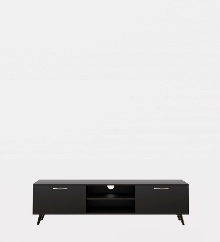 SPYDERCRAFT Matte Finish M5 TV Cabinet| Color: Black| Do-It-Yourself Product