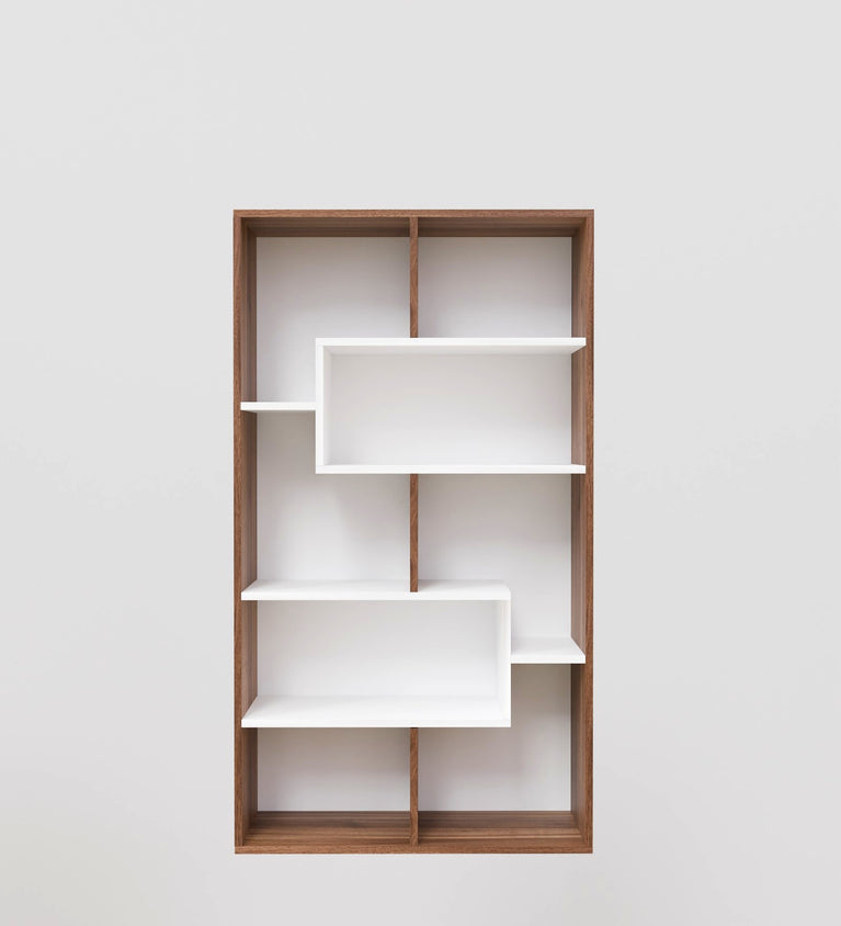 Spydercraft Matte Finish Beni Bookshelf| Color: Noce Lyon and White| Do- It- Yourself product