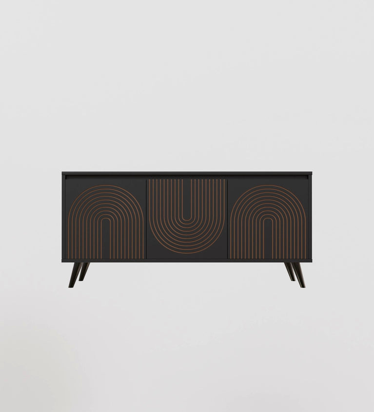 Spydercraft Matte Finish Skitty Console Table| Color: Black| Do- It- Yourself Product