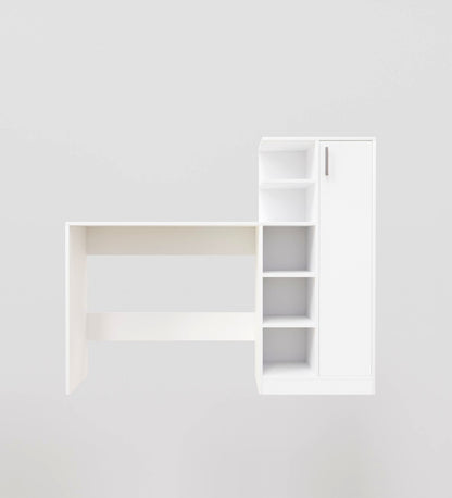 Spydercraft Matte Finish Dyna Study Table| Color:  White| Do-It-Yourself Product