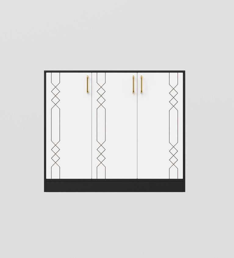 Spyder Craft Lupin Multipurpose Buffet Cabinet Storage Organizer, Side Cupboard for Cupboard for Shoe, Hallway, Kitchen, Living Room, Office, Color -Black, 1 Year Warranty, Easy to Assemble