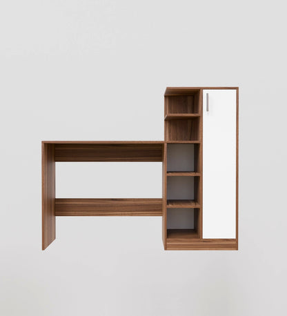 Spydercraft Matte Finish Dyna Study Table| Color: Noce Lyon and White| Do-It-Yourself Product