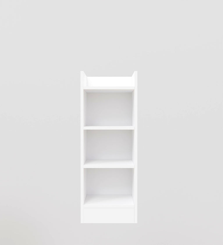 Spydercraft Matte Finish Rio Bookshelf| Modern Wooden Bookshelf | 4-Tier Open Storage Shelf for Home & Office| Color: White| Do- It-Yourself Product