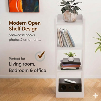 Spydercraft Modern Multi-Purpose White Wooden Bookshelf / Storage Unit