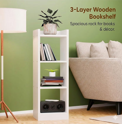 Spydercraft Modern Multi-Purpose White Wooden Bookshelf / Storage Unit