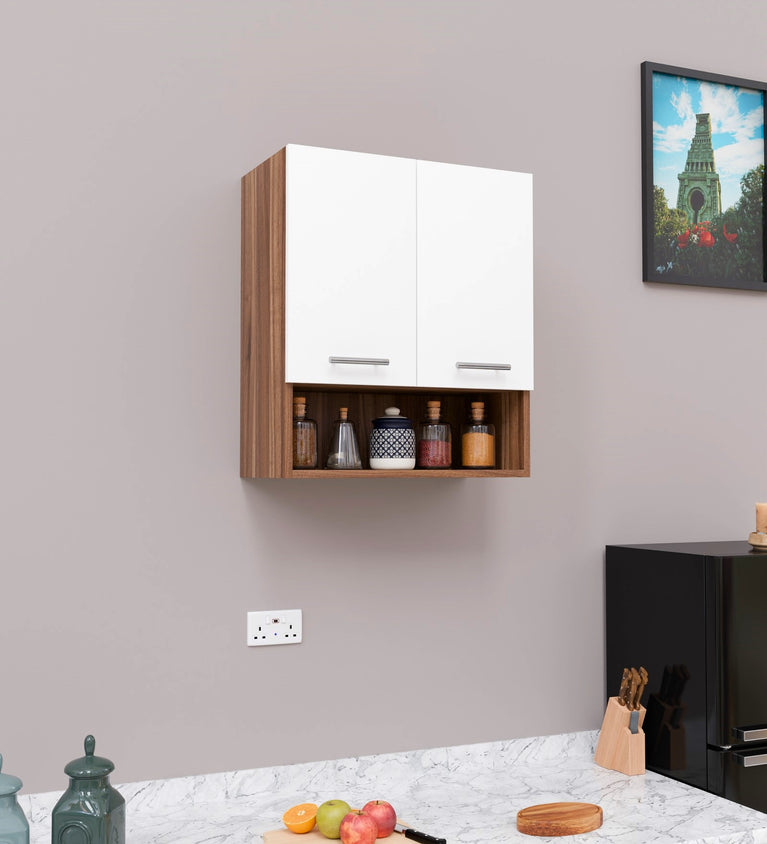 SPYDER CRAFT Matte Finish EA125 Wall Mounted Kitchen Cabinet Multi-Purpose Cabinet for Kitchen Pantry and Bathroom Organizer Color: Nose line & White || Assembly -DIY (Do-It-Yourself)